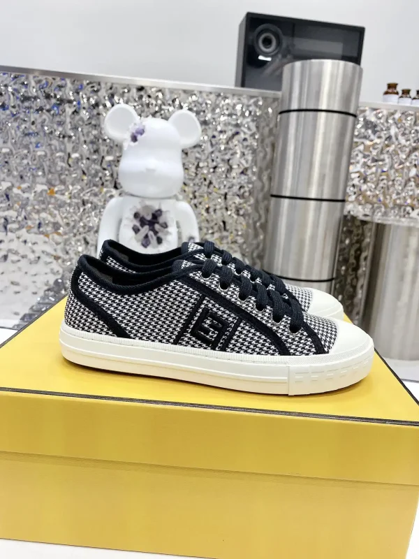 FENDI Domino FF Jacquard Canvas Casual Sneakers image 1