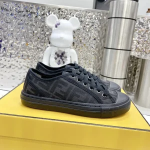 FENDI Domino FF Jacquard Canvas Casual Sneakers image 1