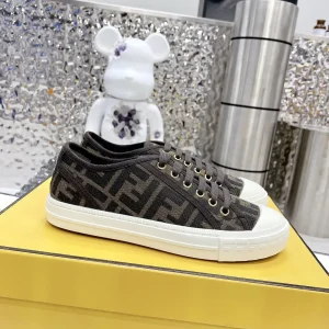 FENDI Domino FF Jacquard Canvas Casual Sneakers image 1