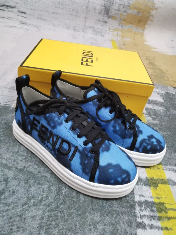 FENDI Minimalist Canvas Platform Sneakers image 1