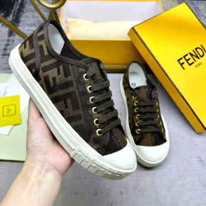 FENDI Domino Canvas Casual Sneakers image 1
