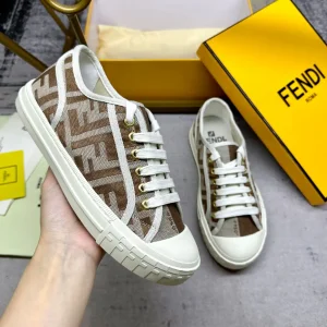 FENDI Domino Canvas Casual Sneakers image 1