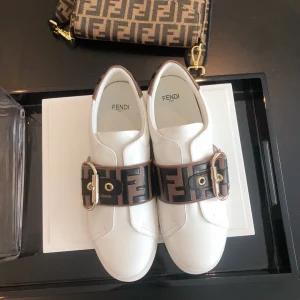 FENDI Slip-On Sneakers with FF Logo Strap image 1
