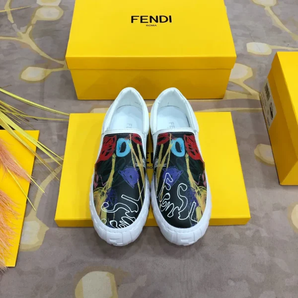 Fendi Graffiti Print Slip-On Casual Sneakers image 1