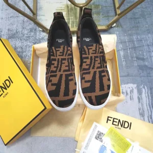 Fendi FF Pattern Slip-On Shoes image 1