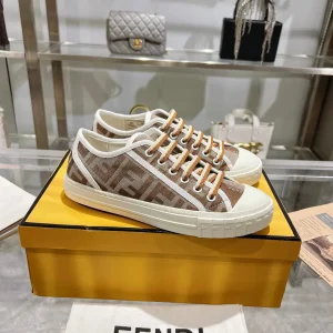 FENDI Domino Canvas Casual Sneakers image 1