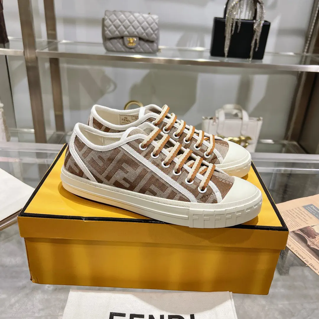 FENDI Domino Canvas Casual Sneakers image 1