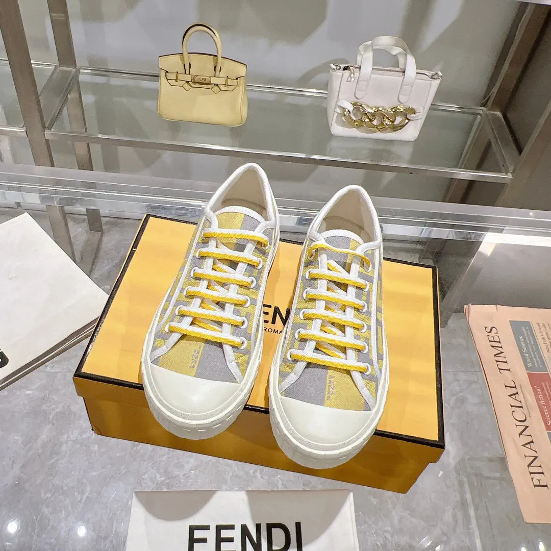 FENDI Domino Canvas Casual Sneakers image 1