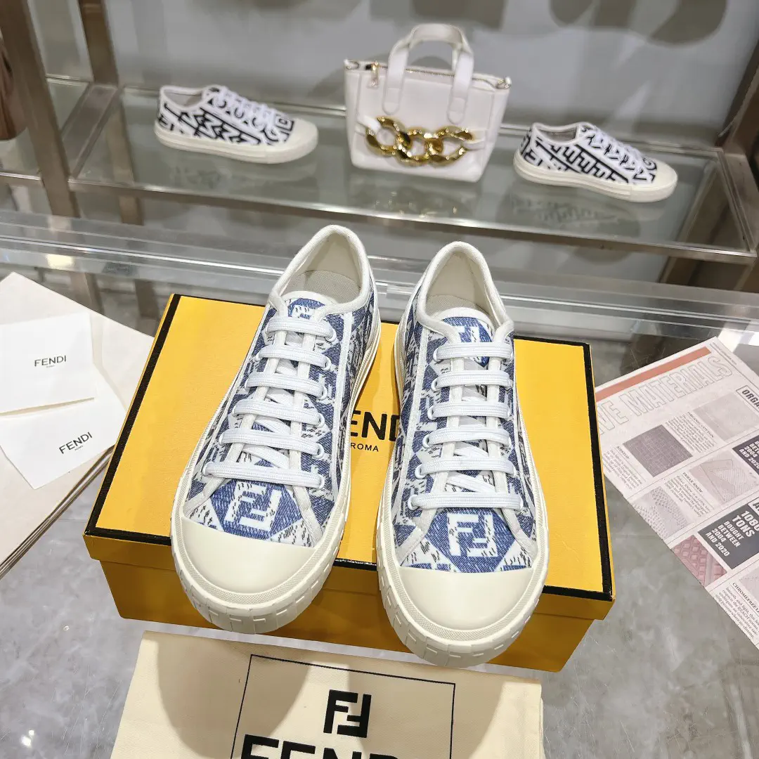 FENDI Couple Canvas Sneakers image 1