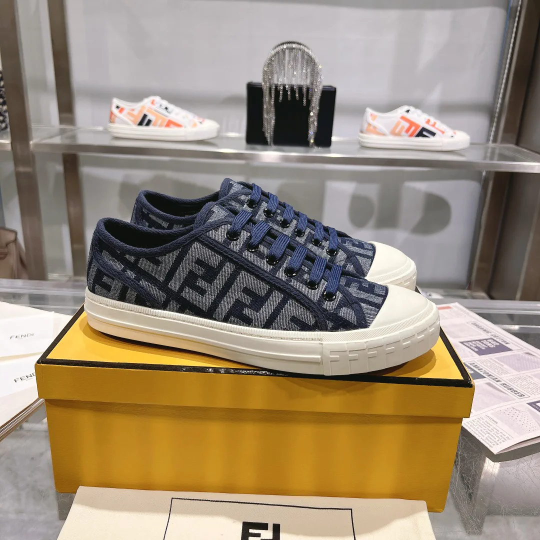 FENDI Couple Canvas Sneakers image 1