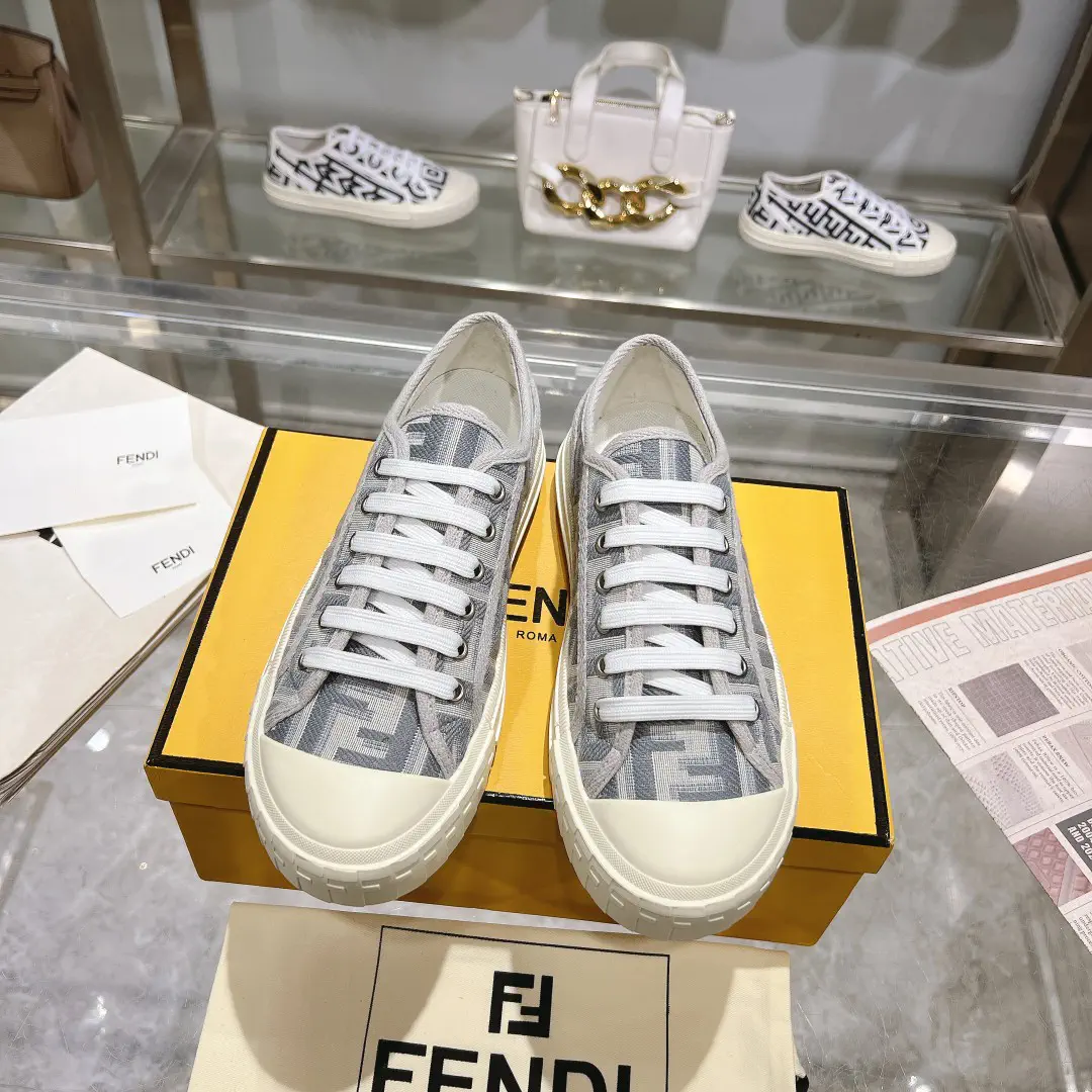 FENDI Couple Canvas Sneakers image 1