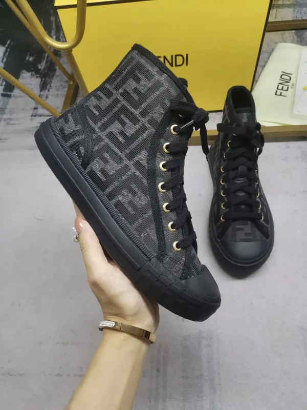 FENDI Domino FF Jacquard High Top Casual Sneakers image 1