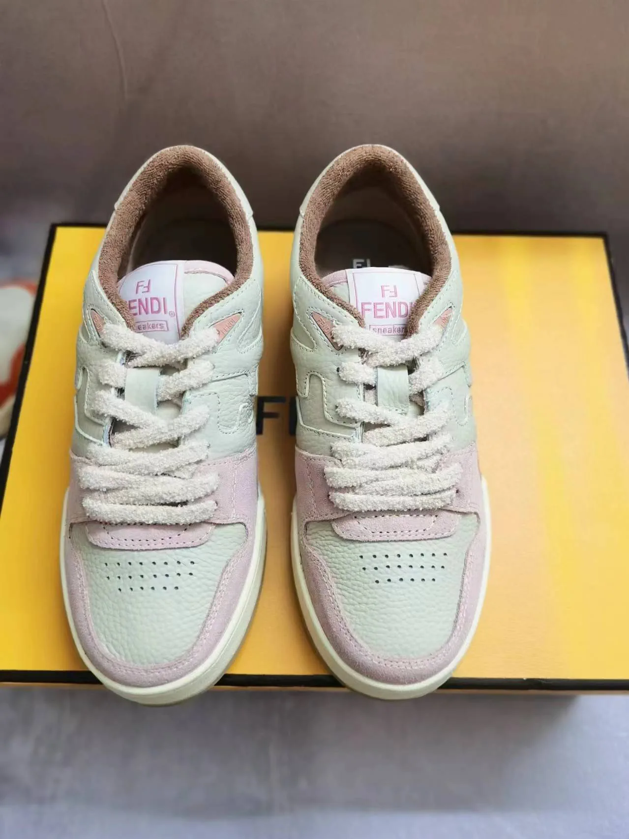 FENDI MATCH Suede Low-Top Casual Sneakers image 1