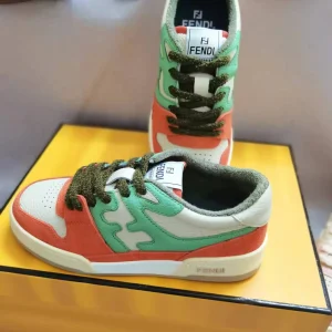FENDI MATCH Suede Low-Top Casual Sneakers image 1
