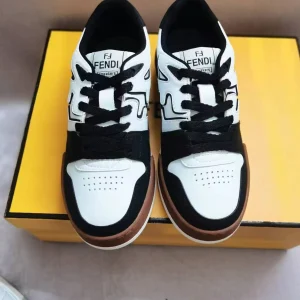 FENDI MATCH Suede Low-Top Casual Sneakers image 1