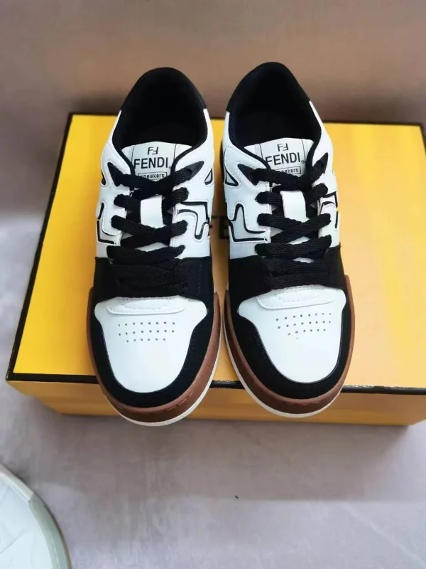FENDI MATCH Suede Low-Top Casual Sneakers image 1