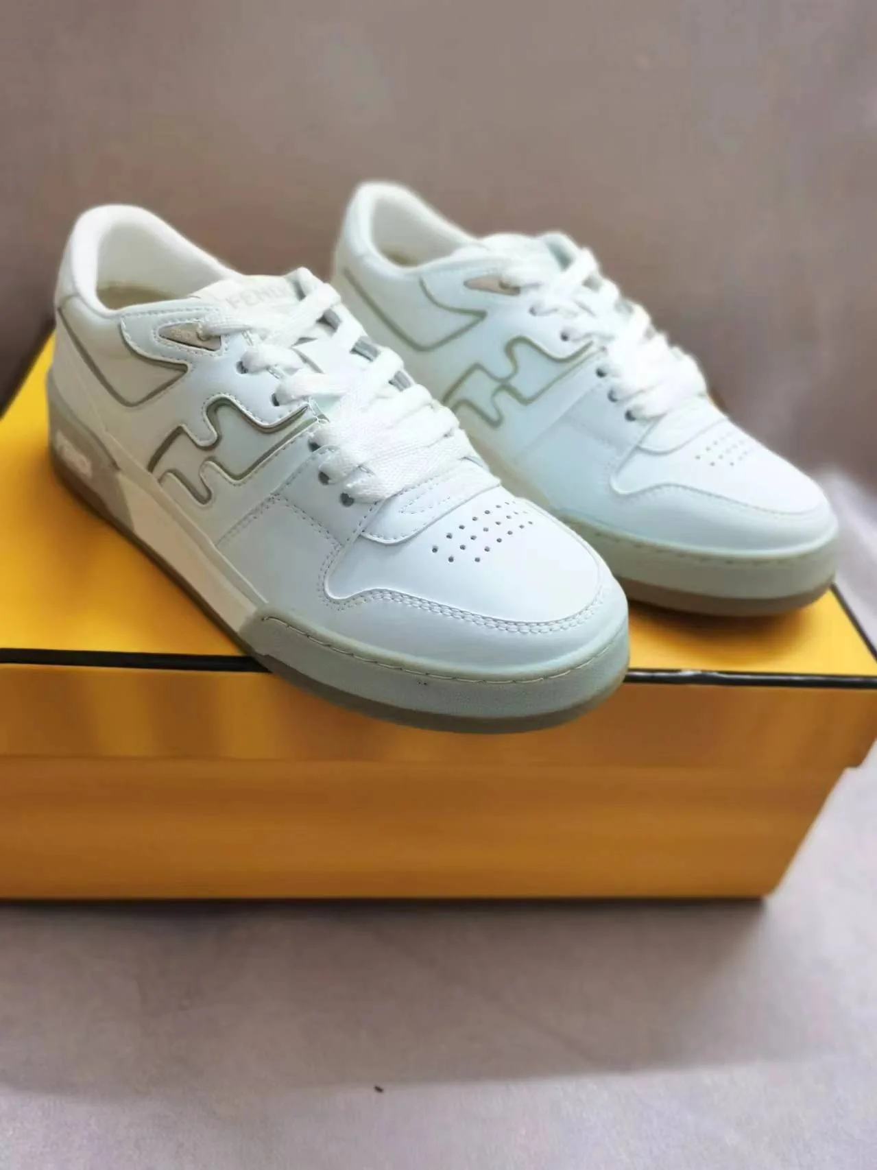FENDI MATCH Suede Low-Top Casual Sneakers image 1