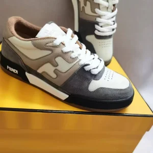FENDI MATCH Suede Low-Top Casual Sneakers image 1