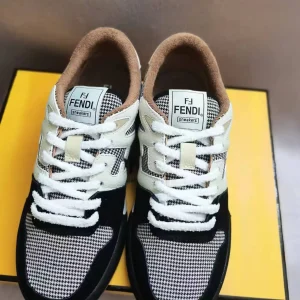 FENDI MATCH Suede Low-Top Casual Sneakers image 1