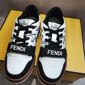 FENDI MATCH Suede Low-Top Casual Sneakers image 1
