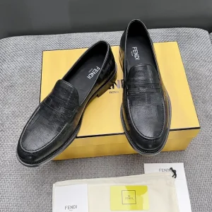Men's Jacquard Leather Loafers image 1