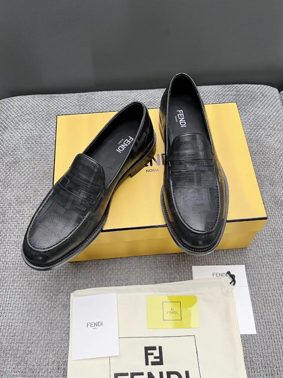 Men's Jacquard Leather Loafers image 1