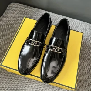 FENDI Men's Leather Loafers image 1