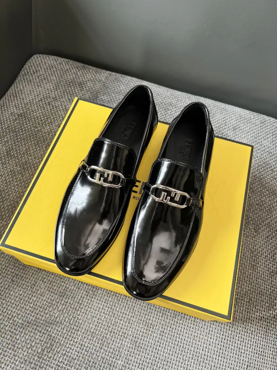 FENDI Men's Leather Loafers image 1