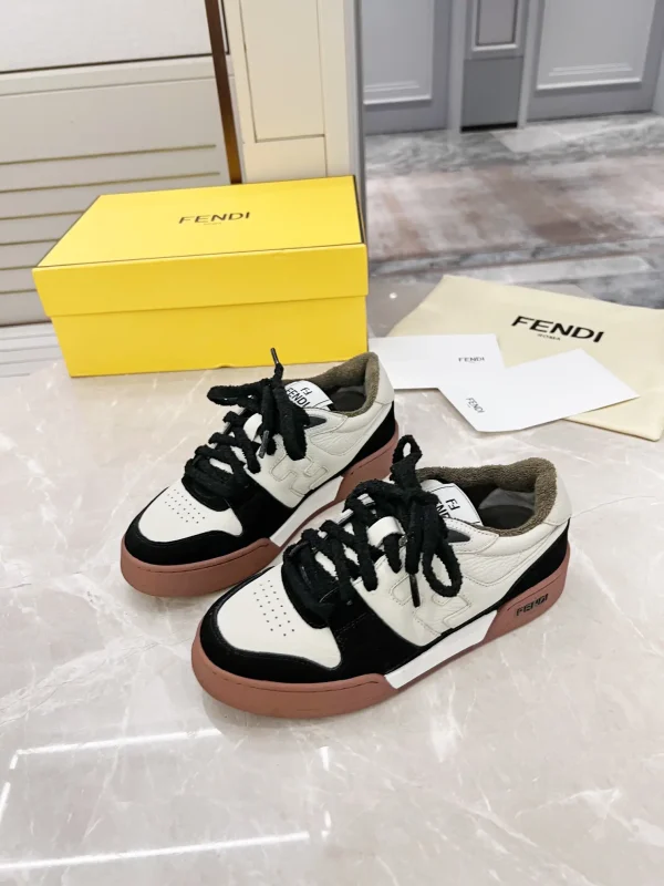 FENDI MATCH Suede Low-Top Casual Sneakers image 1