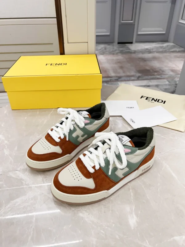 FENDI MATCH Suede Low-Top Casual Sneakers image 1