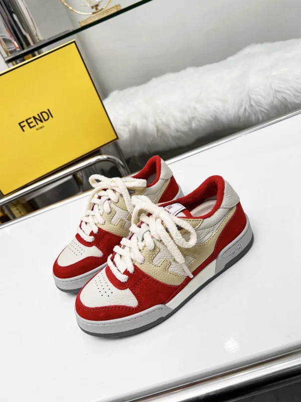 FENDI MATCH Suede Low-Top Casual Sneakers image 1