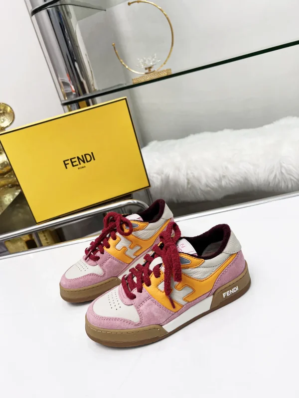 FENDI MATCH Suede Low-Top Casual Sneakers image 1