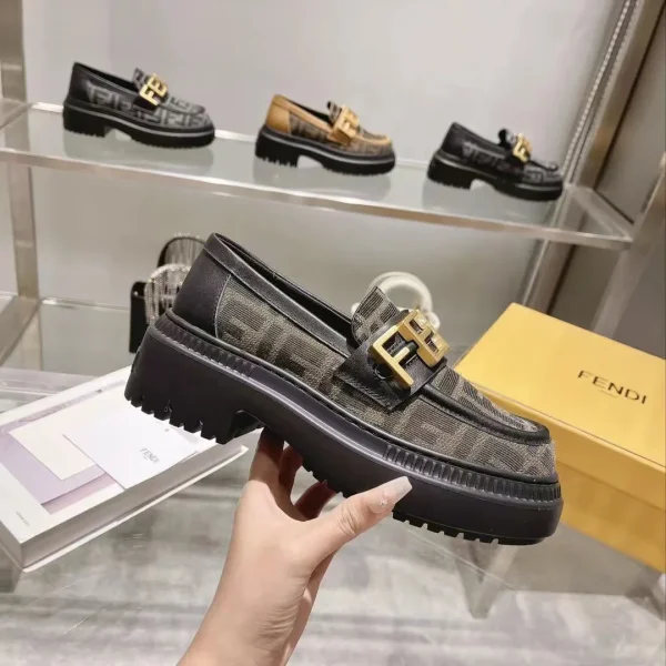 FENDI Graphy Collection Platform Loafers image 1