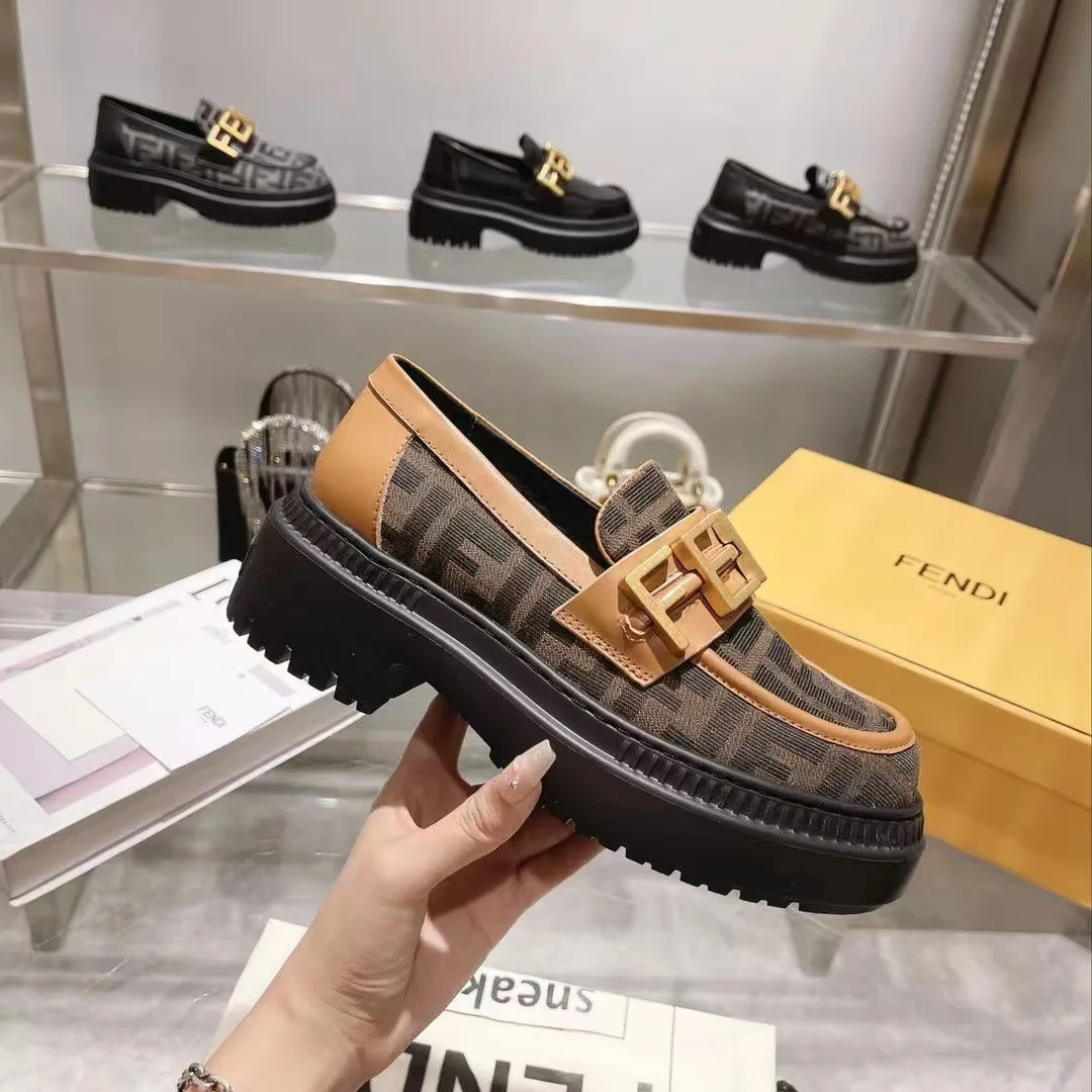 FENDI Graphy Collection Platform Loafers image 1