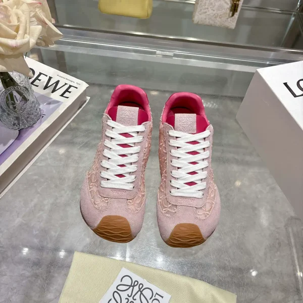 LOEWE 25FW Pink Mesh Ballet Sneakers image 1