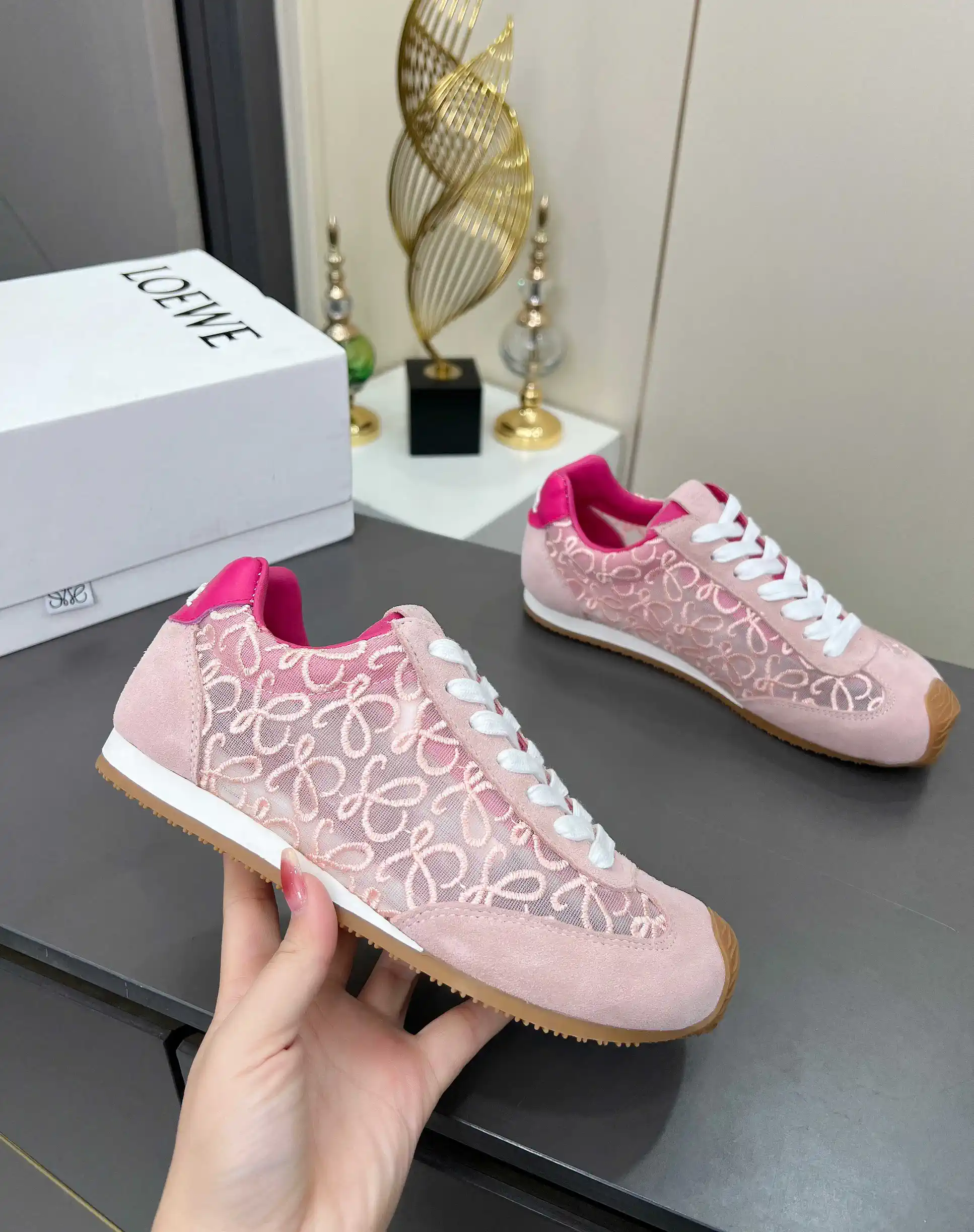 LOEWE Ballet Runner 2.0 Embroidered Mesh Sneakers image 1