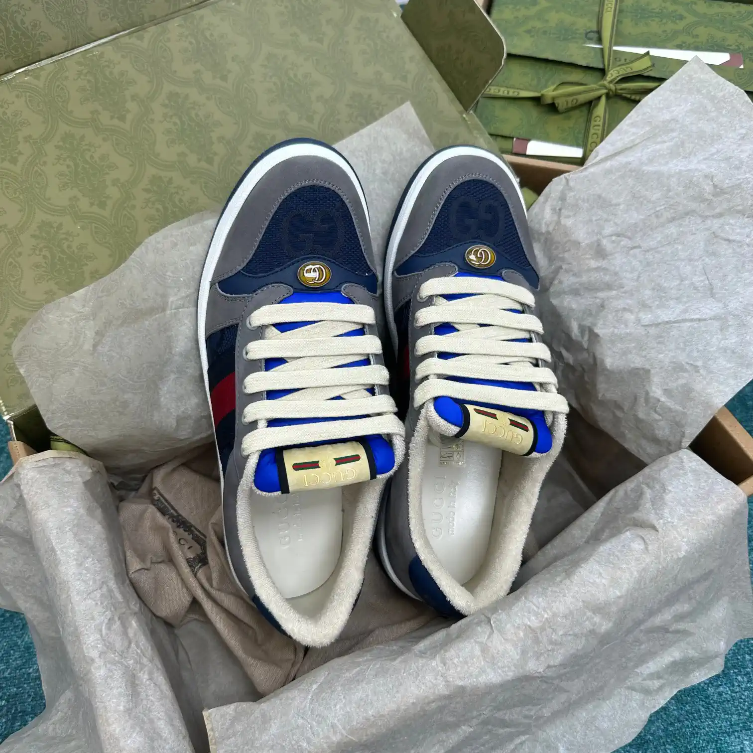 Men's Dark Blue Fabric Casual Sneakers image 1