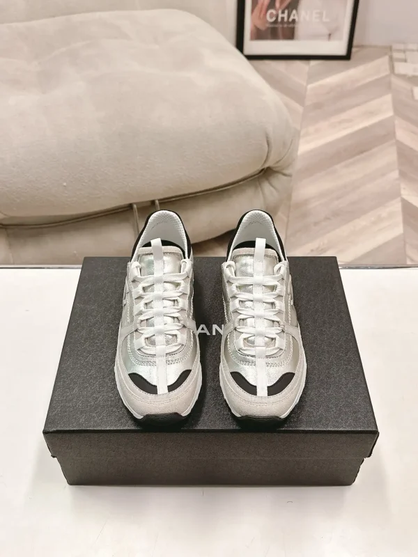 Women's Casual Sneakers with Metallic Silver Upper image 1
