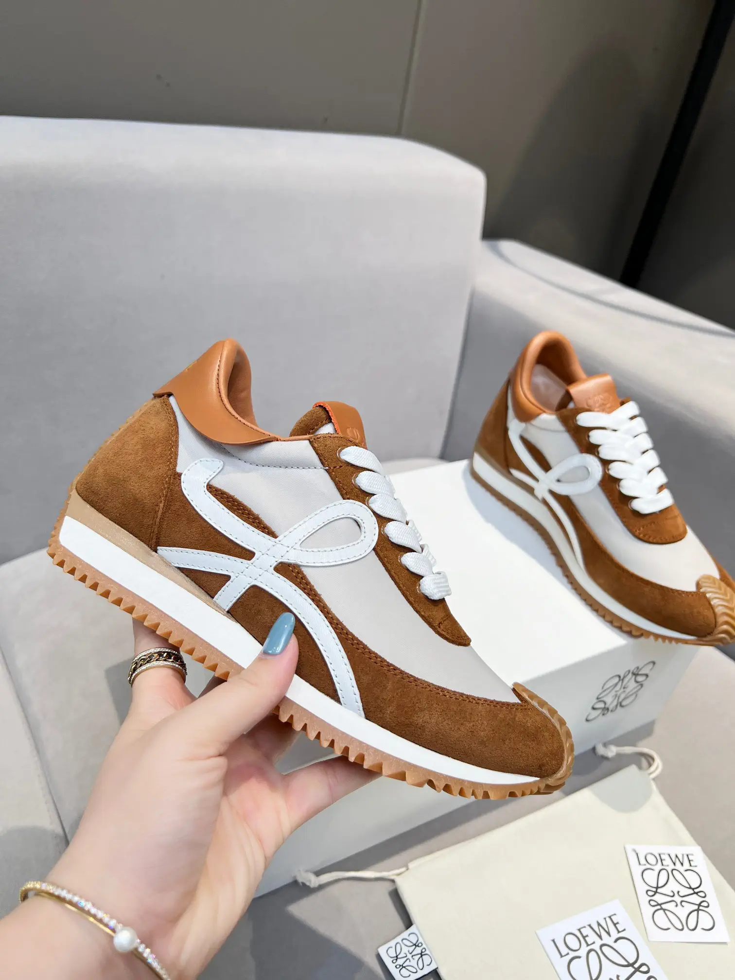 LOEWE Couple's 2nd Generation Retro Training Sneakers image 1