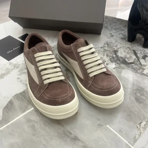 Rick Owens Unisex Suede Low-Top Casual Sneakers image 1