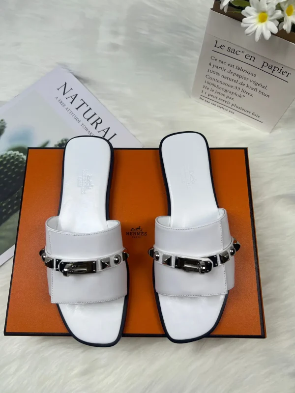 Hermes Handmade Slippers New Color Fully Wrapped Midsole image 1