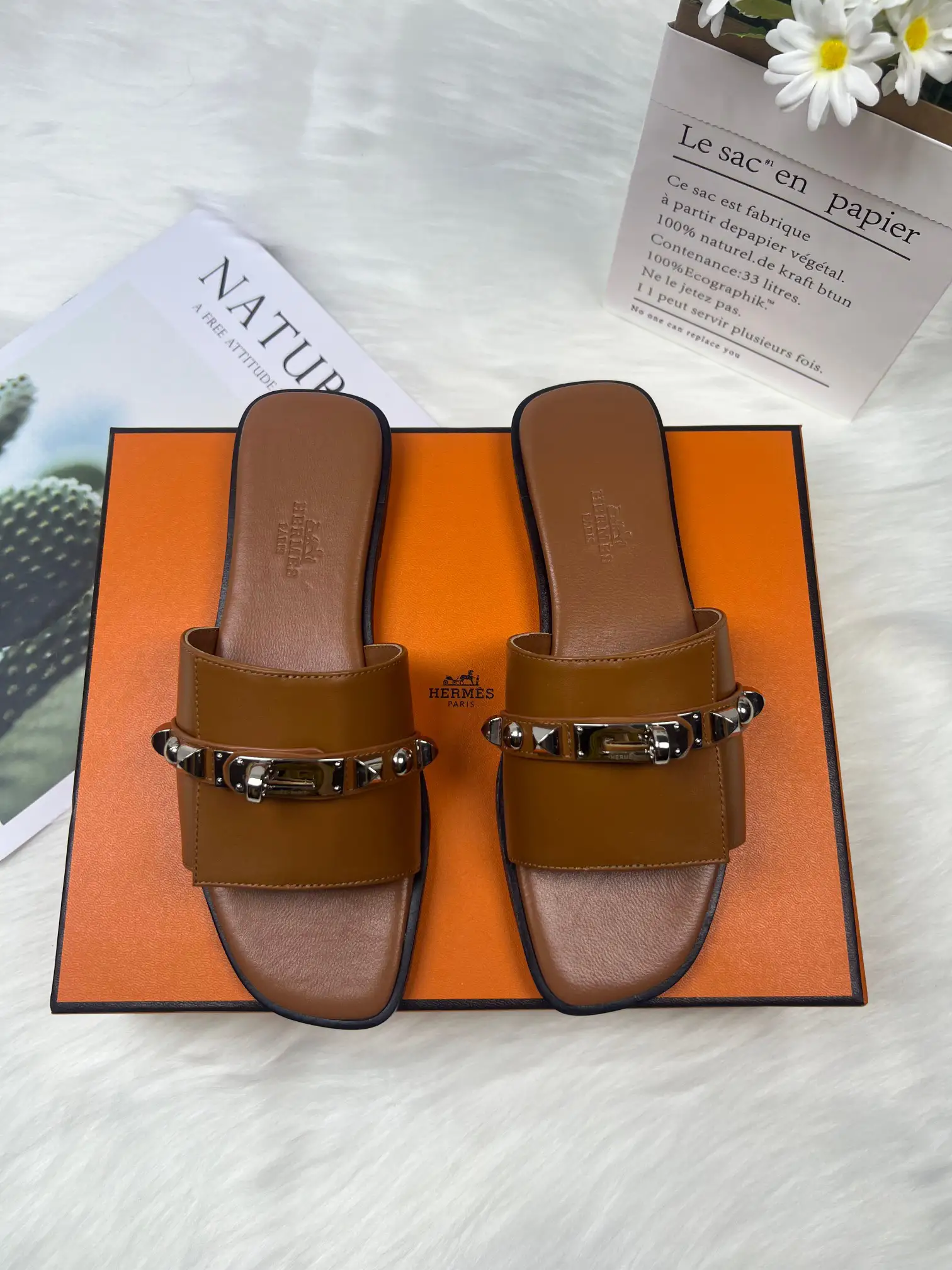 Hermes Slippers New Color Fully Wrapped Midsole New Version image 1