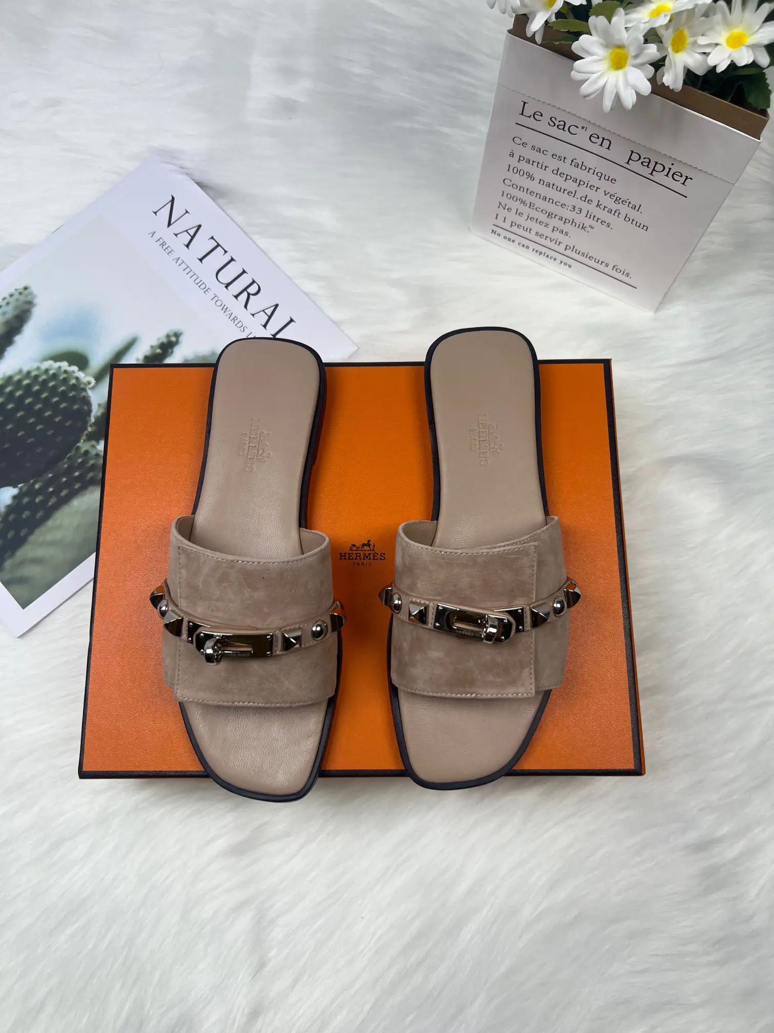 Hermes Slippers New Color Fully Wrapped Midsole image 1