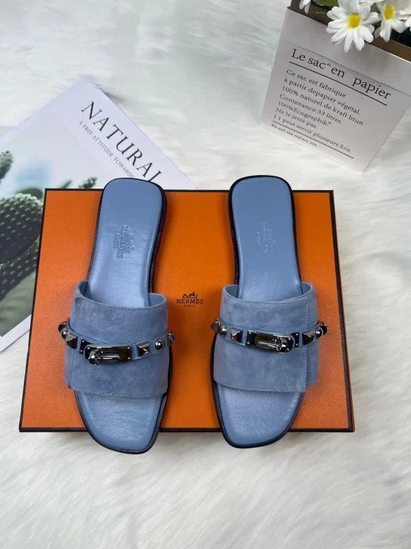Hermes New Color Fully Wrapped Midsole Slippers image 1