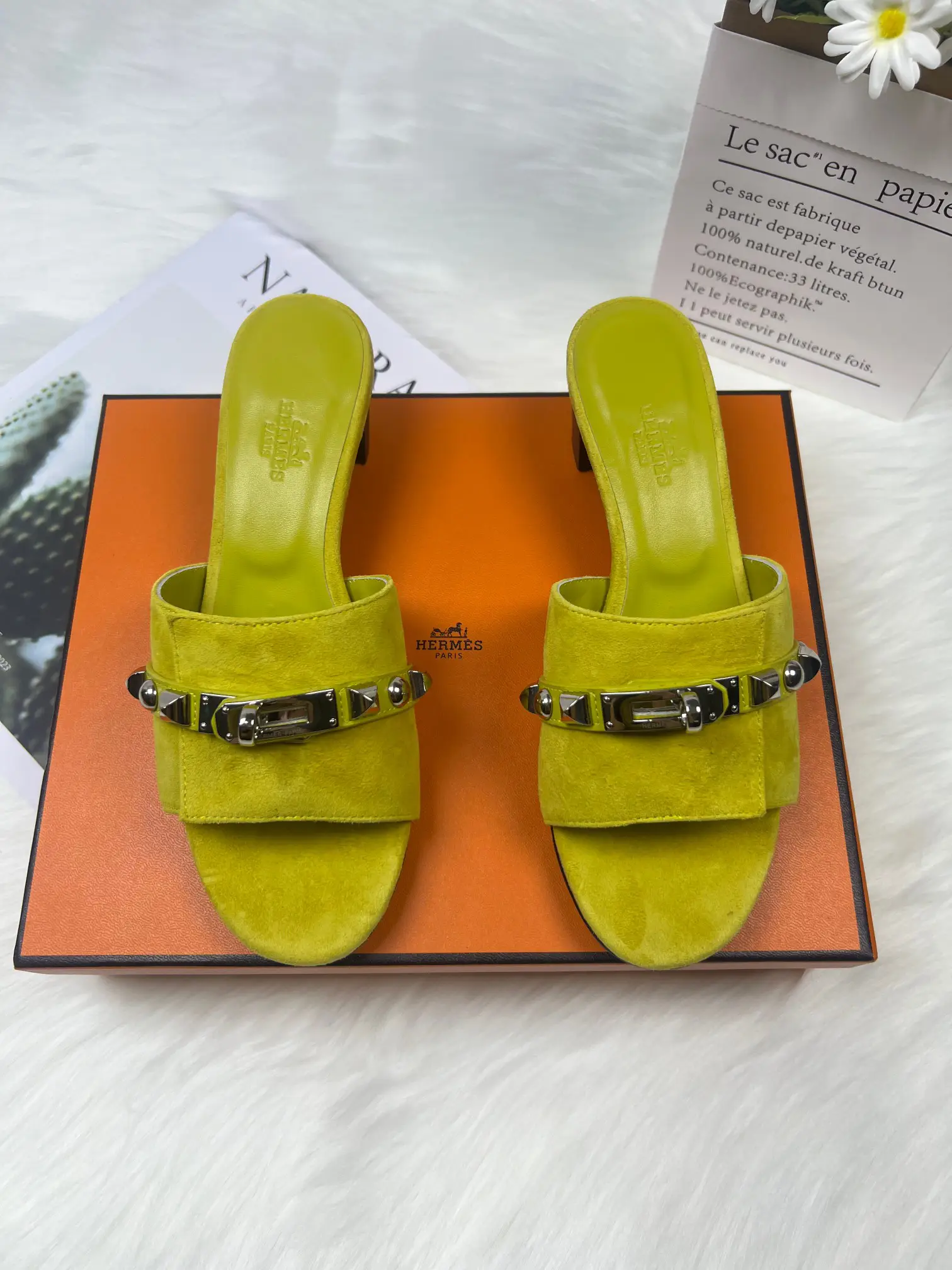 Hermes New Color Fully Wrapped Midsole Handmade Slippers image 1
