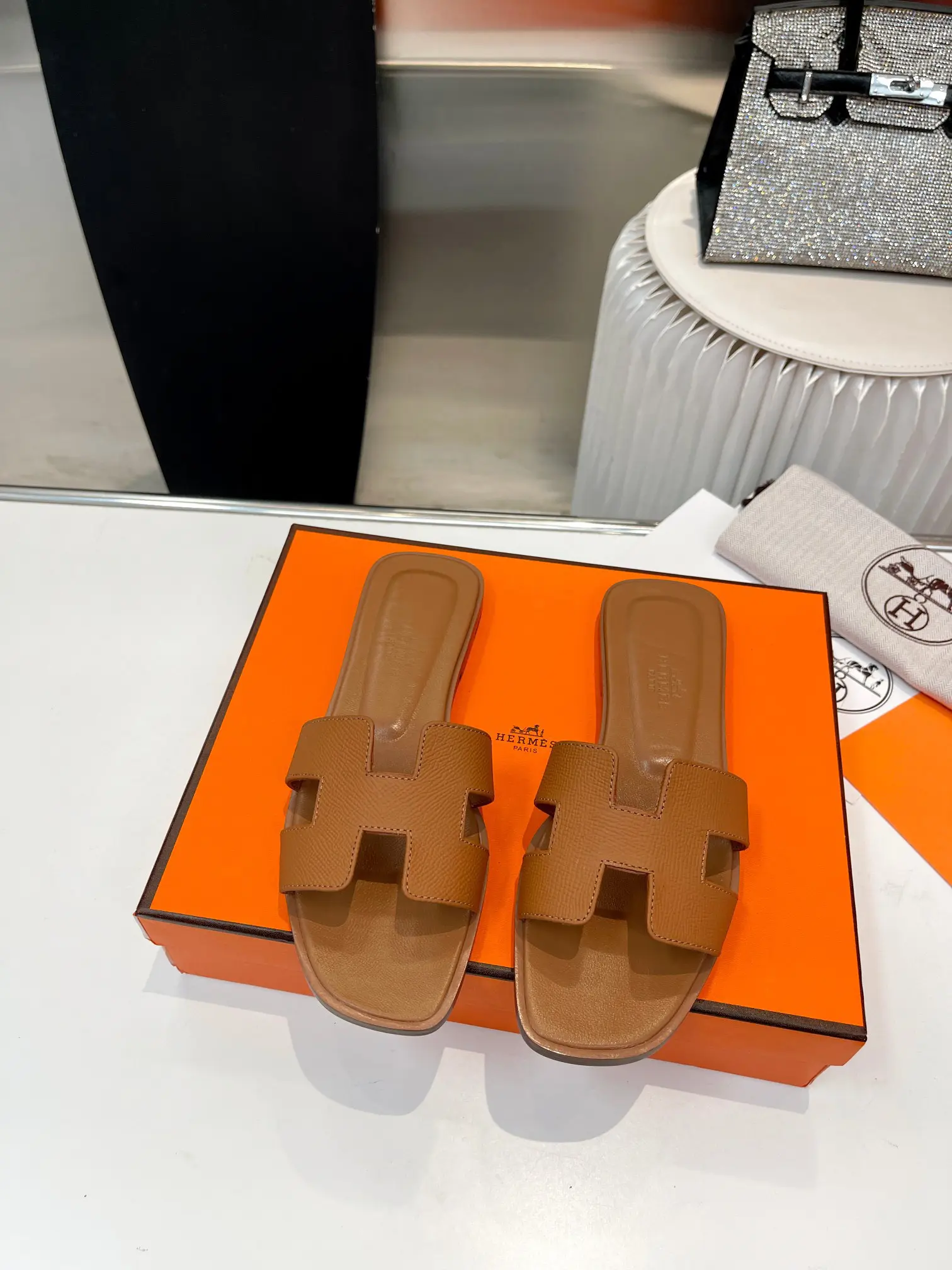 Hermes Oran H Slides Sandals image 1