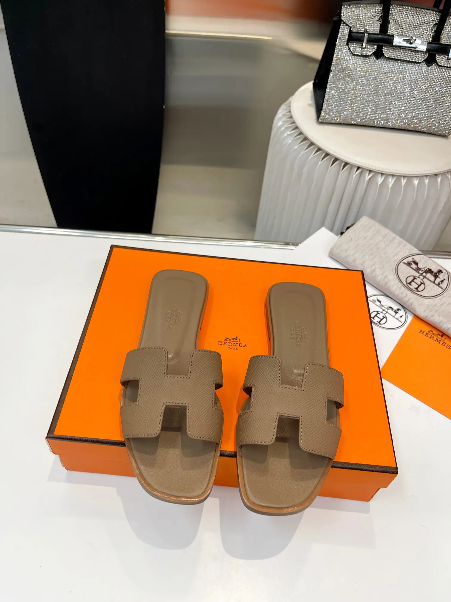 Hermes H Oran Slides Sandals image 1