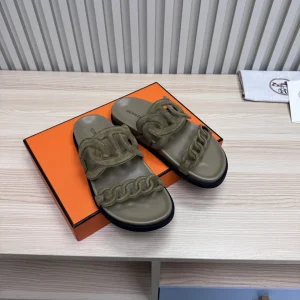 Hermes Chain Pig Nose Slippers image 1