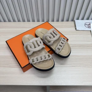 Hermes Chain Pig Nose Slippers image 1