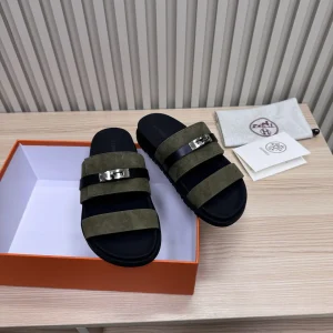 Hermès Sheepskin Slippers image 1